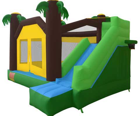 Beston quality jungle bounce house slide combo