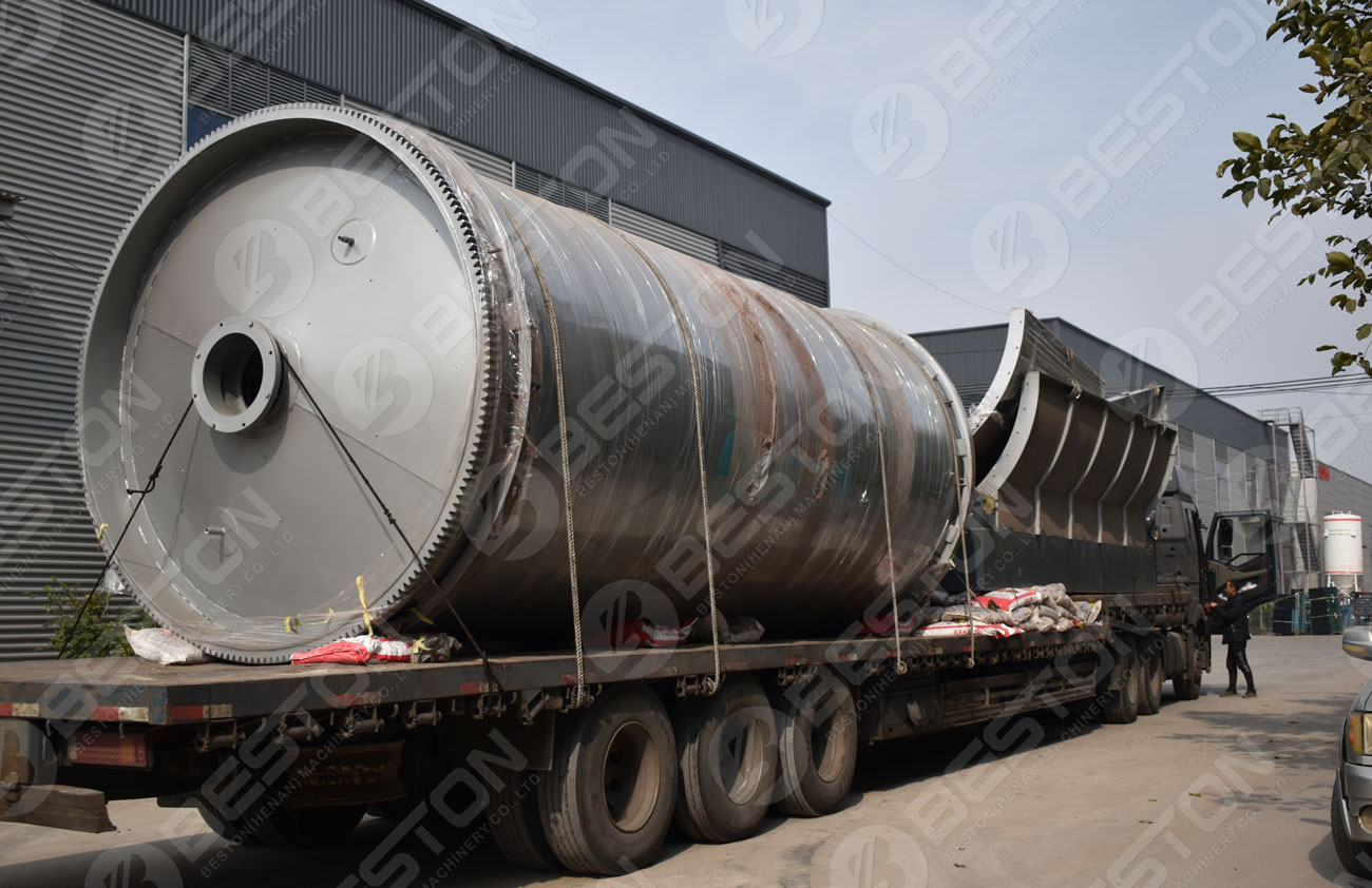 Beston Tyre to Fuel Pyrolysis Machine Shipped to Shanxi